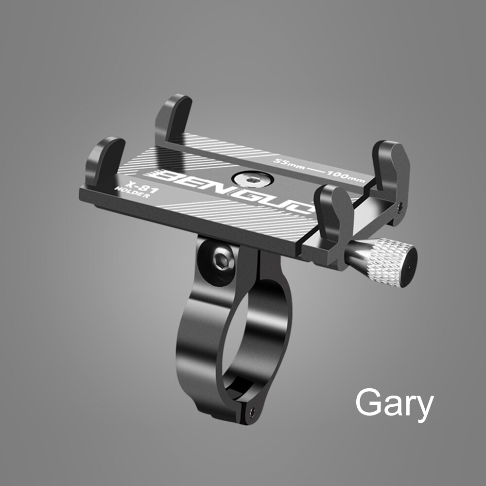 Support réglable de vélo en aluminium pour vélo et téléphone, pour GPS et Smartphone de G-81 à 3.5 pouces, Support réglable de fixation de vtt: Gris clair