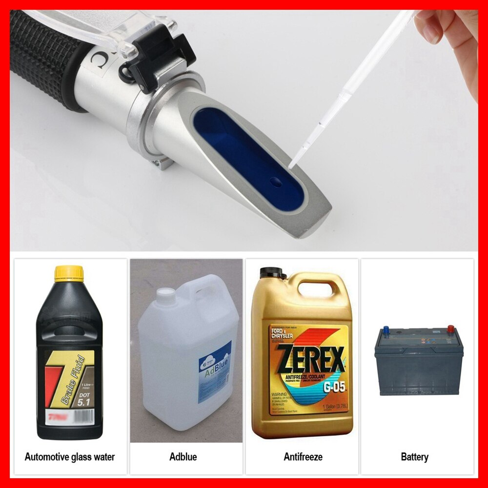 RZ Antifreez Refractometer Freezing point Urea Automotive fluid Glass water tester meter ATC Tool RZ115