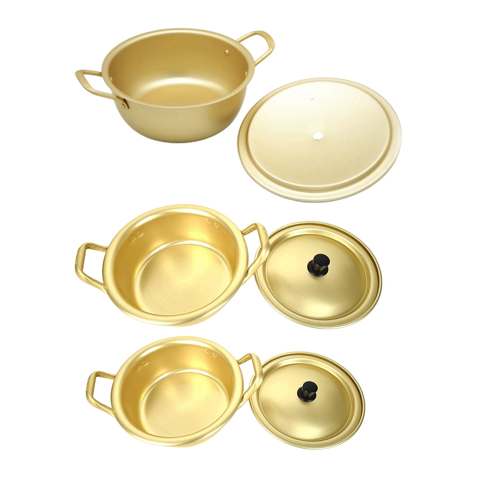 Korean Noodle Ramen Pot Aluminum Pot Korean Yellow Aluminum Stockpot Instant Noodles Pot