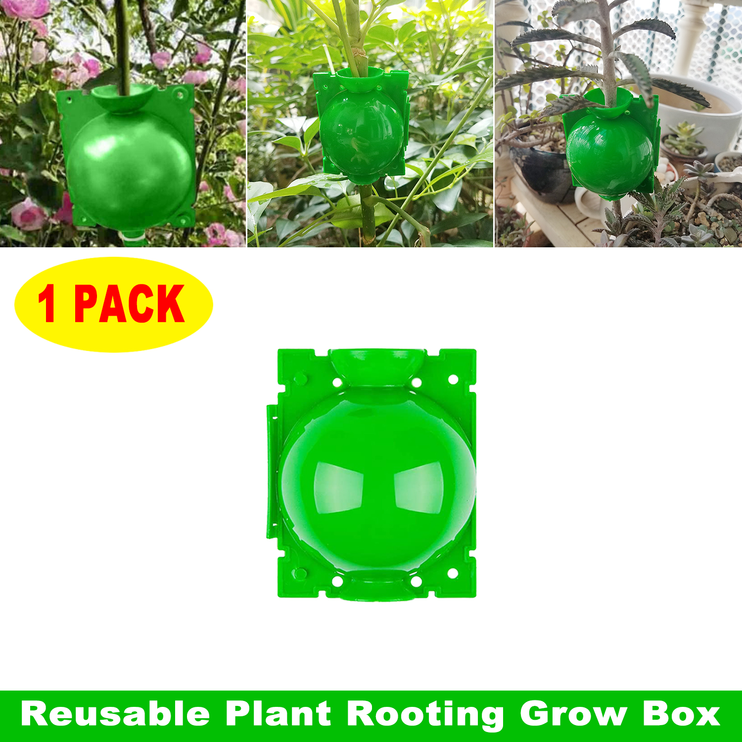 1/3/5/Pcs Plant Root Ball Green Root Graft Growing Box Breeding Case Plant Root Device Layer Pod High Pressure Balls for Garden: 1Pcs Green