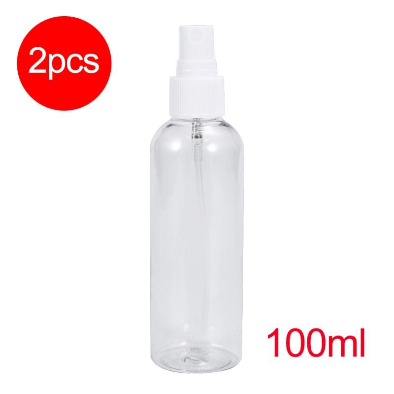 2PCS 100ml Portable Transparent Empty Sprayer Bottle Perfume Container Refillable Makeup Liquid Oil Organizer Bottles Storage