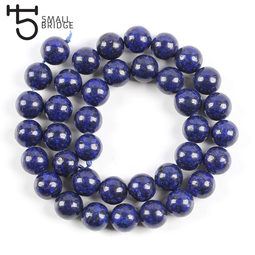 6 8 10 Mm Ronde Natuurlijke Lapis Lazuli Kralen Voor Sieraden Maken Diy Armband Ketting Losse Blauwe Steen Streng Kralen s101