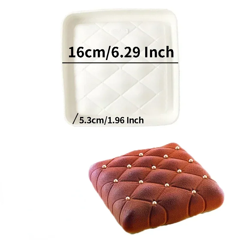 Molde de silicona para pastel en forma de cubo, molde de silicona para Mousse DIY, herramienta para pan y magdalenas para hornear, pastelería, postre, pastel, plantilla para hornear