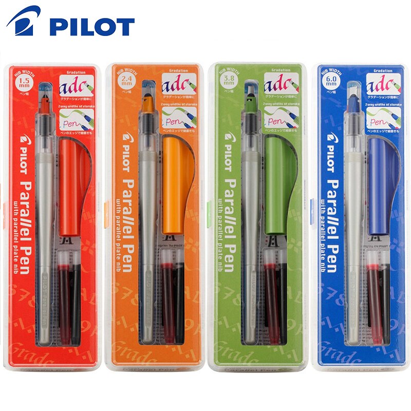 Japan pilot  fp3- ss parallel pen 1.5 2.4 3.8 6.0 blæk kunst pen mund pen engelsk kalligrafi pen 12 farve blækpatroner