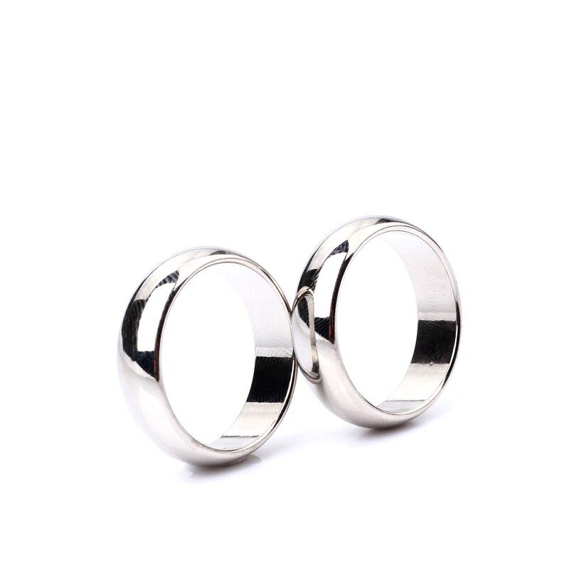 1 Pcs Silver Cambered PK Ring Magic Tricks Strong Magnetic Ring PK Ring 18/19/20/22mm Available Close Up Magic Props