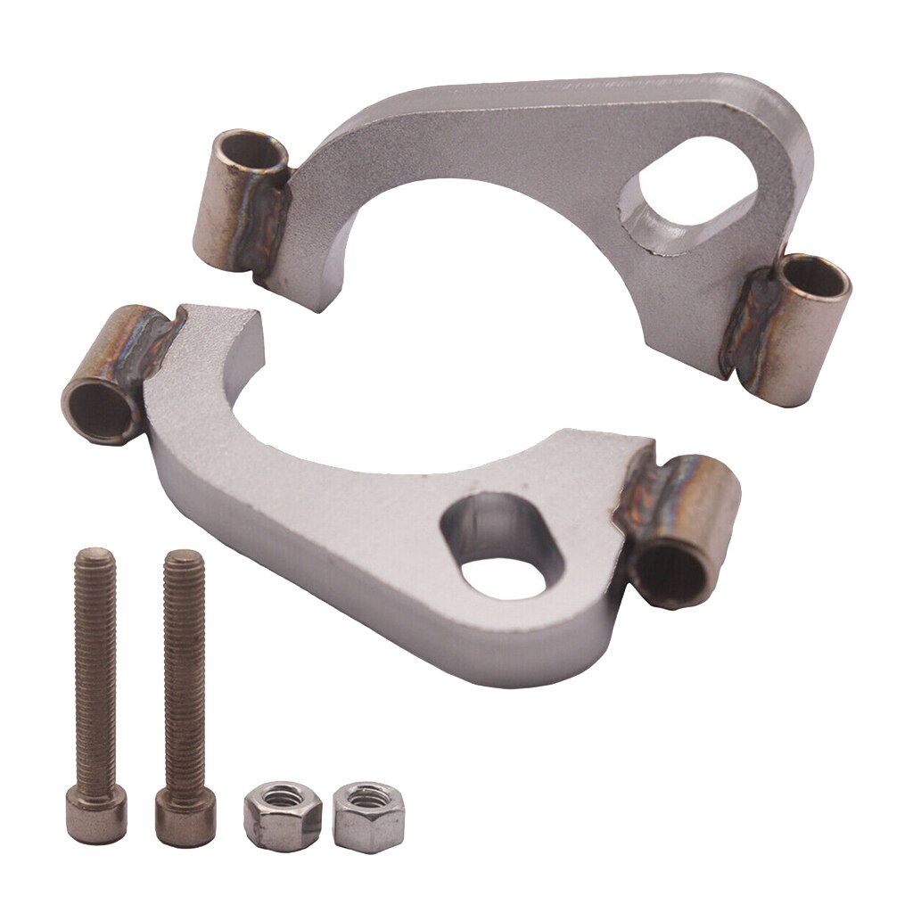 2.5 "Universal Mild Steel Exhaust Pipe With Flange 2 Oval Cat Bolts