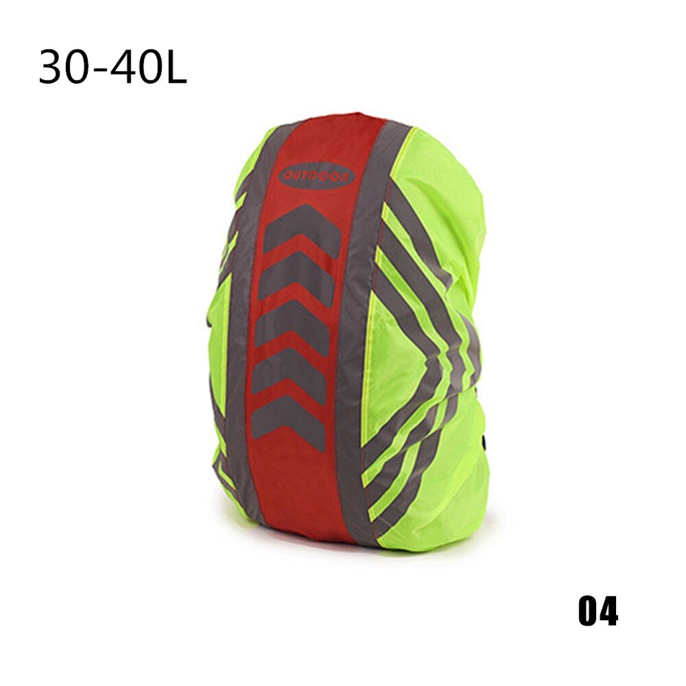 Reflective Backpack Rainproof Cover 20-55L Outdoor Riding Hiking Backpack Dustproof Waterproof Cover Sports Bag Cover: Rose Red