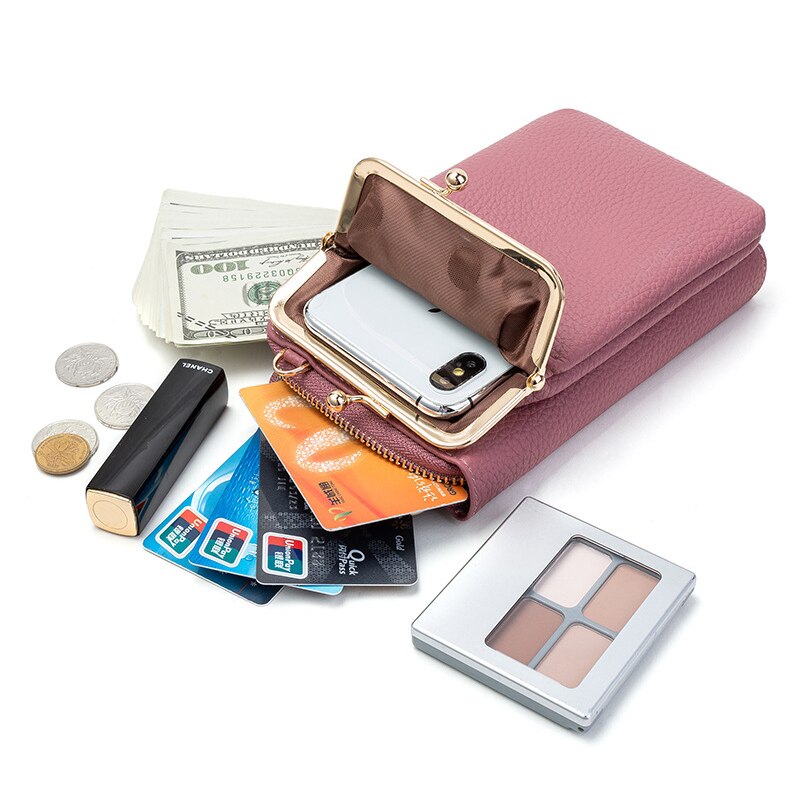 Zebella Telefon Tasche PU Leder Reise Tragbare Schulter Tasche Damen Geldbörsen Luxus Umhängetasche Umhängetasche