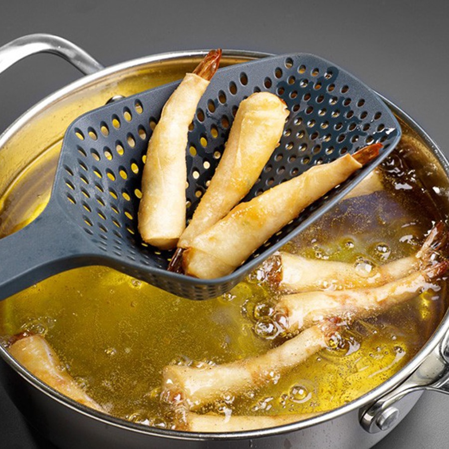 Espátula de plástico para cocina, espátula de hielo con fugas de agua, utensilios de cocina para lavar verduras