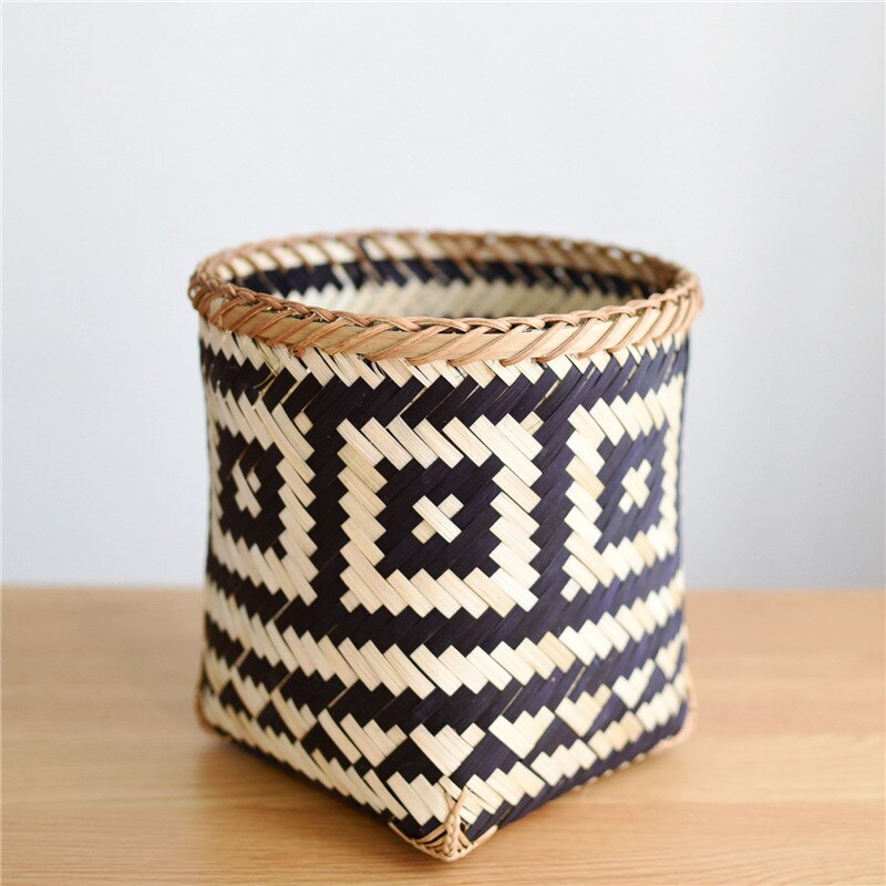 Afrykańnarty element tkane z bambusa kosze robić przechowywania doniczka dekoracyjna etniczne przechowywanie rozmaitości wiadro na przechowywanie w domu i organizator