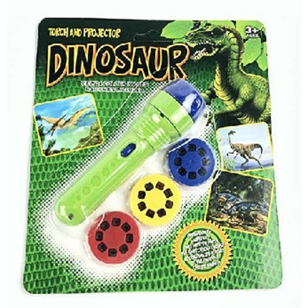 Children Sleep Light LED Flashlight Cartoon Projector Toys Lamp Early Enlightenment Education Toy Kids Christmas Lights: Dinosaur A