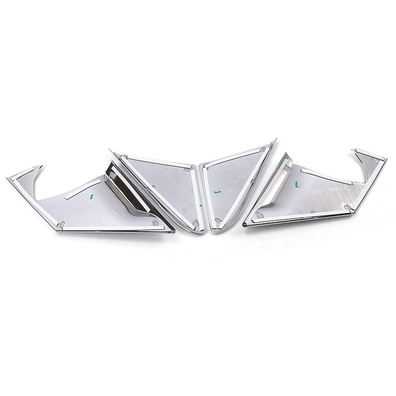 Ventana de puerta delantera de coche, embellecedor de cubierta de pegatina de decoración de Panel de Pilar exterior, cromado ABS, para Ford Edge , 4 Uds.