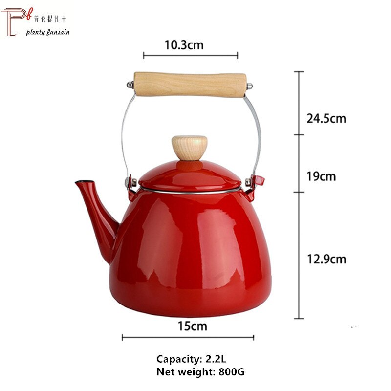 Emaille Emaille Ketel Koud Waterkoker Restaurant Theepot Kokend Ketel Verdikte Inductie Fornuis Aardgas Huishoudelijke Commerciële: G