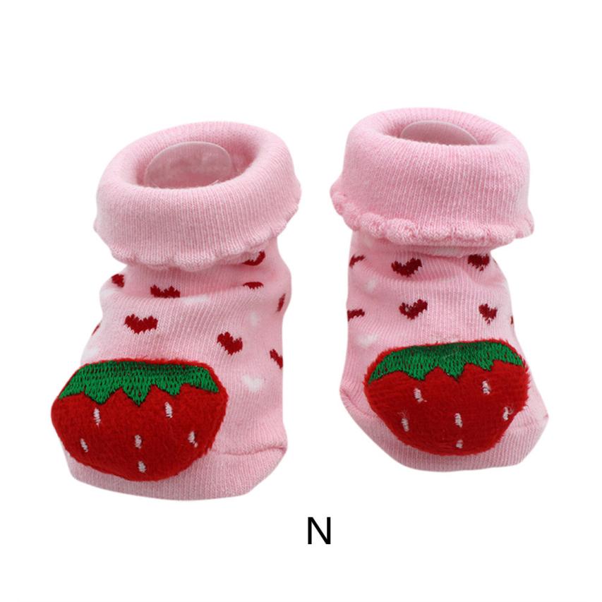 TELOTUNY Cartoon Baby Meisjes Jongens Antislip Slipper Schoenen Laarzen Leuke Roze Aardbei Casual Stijl Katoen Z0828