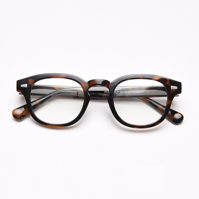 Lunettes Johnny Depp anti-lumière bleue pour homme et femme, verres optiques ronds et transparents pour ordinateur, de TR90 rétro