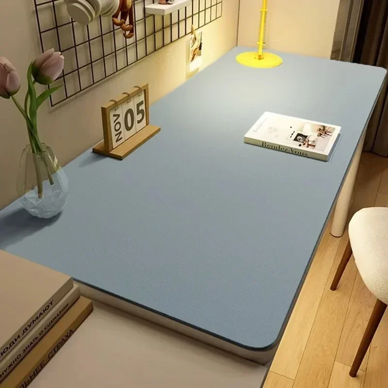 Leather Table cloth for Home Easy Clean Table Protector Waterproof Tea Coaster Large Desk Mat Anti-Slip Gamer Keyboard Mouse Mat: Yellow / 80*120cm