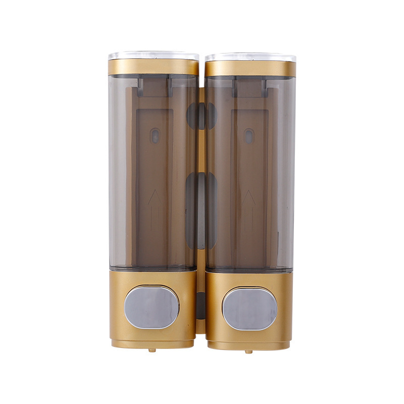 Shampoo Soap Dispenser Liquid Soap Box Wall-Mounted Chamber Bathroom Lotion Shampoo Box Shower Container for Bathroom: green