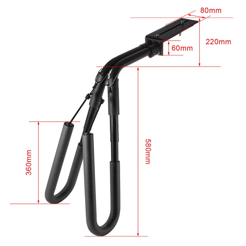 Support planche de surf pour utilisation sur moto, accessoire idéal pour transporter un surf, laissant le siège arrière disponible, installation facile et rapide,