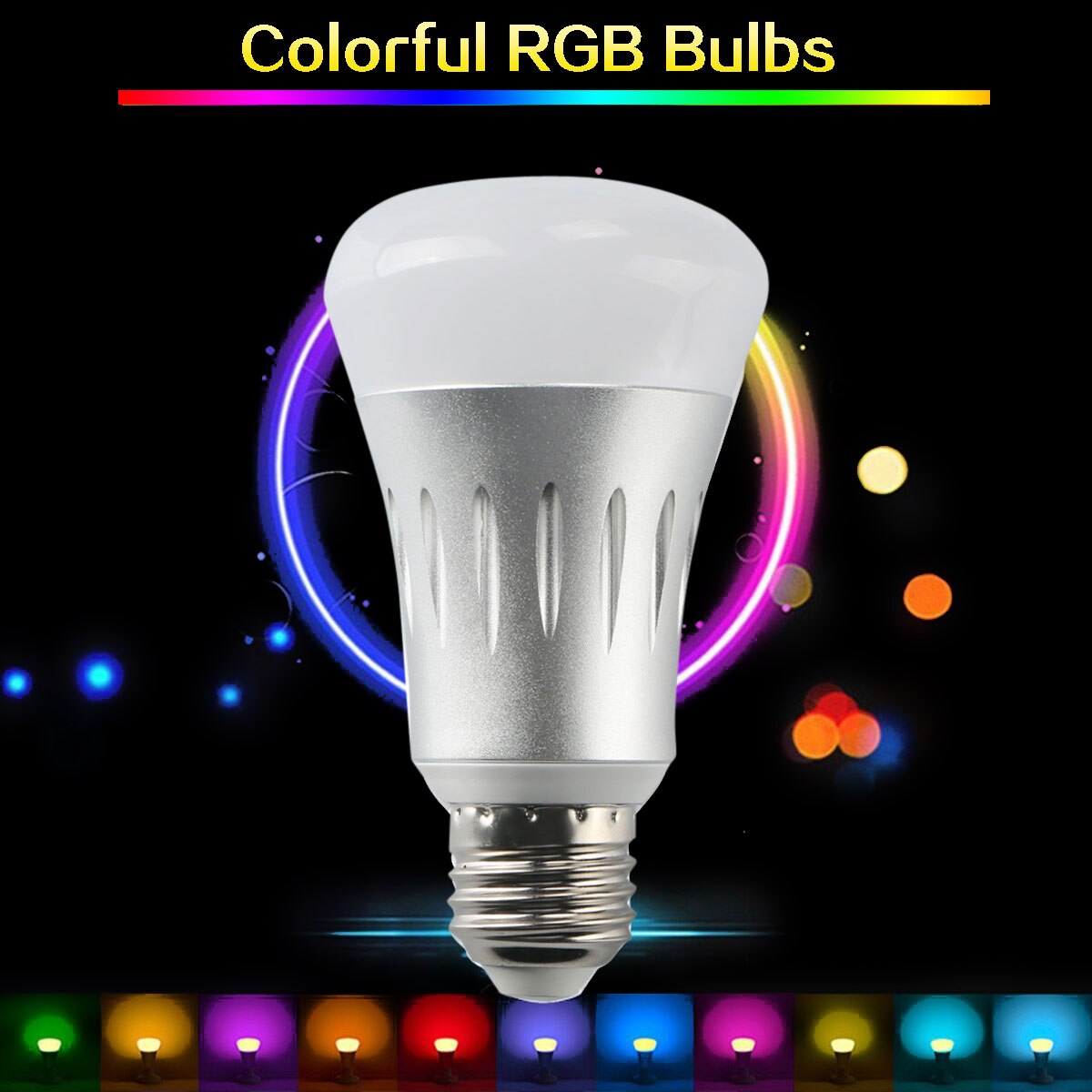 Smart Wifi Bulb Intelligent Colour Dimmable LED Bulb Light Bulb 7W E27 RGB Led APP Control Light
