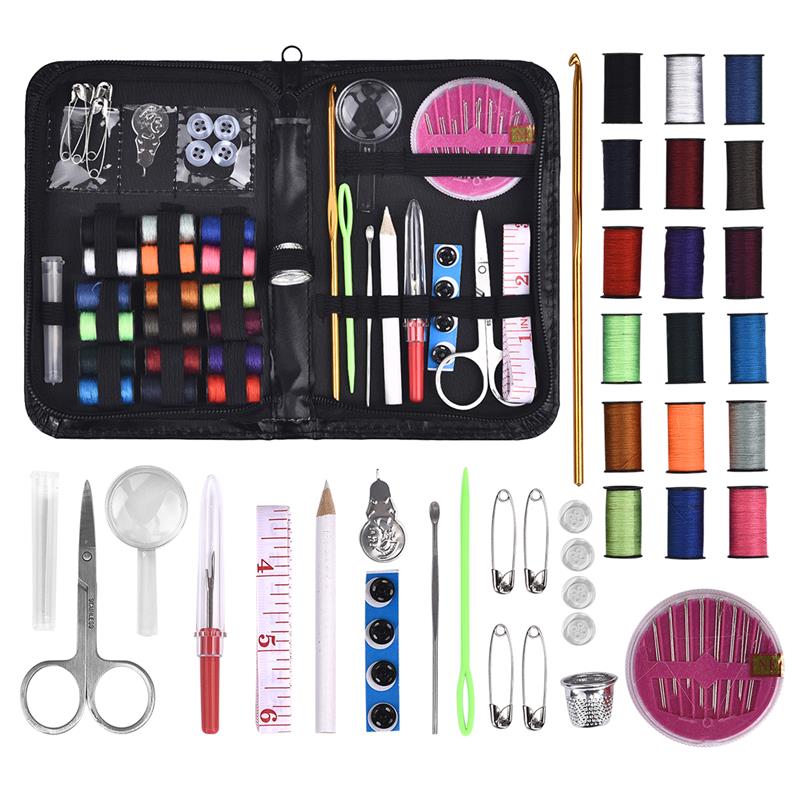27/58/68 Pcs Sewing Kits DIY Multi-function Sewing Box Set for Hand Quilting Stitching Embroidery Thread Sewing Accessories: 58PCS