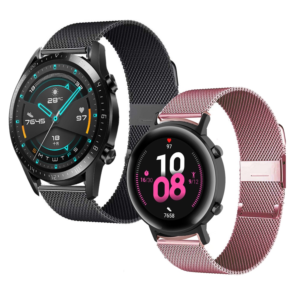 Milanese Watch Strap For Huawei watch GT2 46mm 42mm Loop Watchband for Honor Magic 2 46mm strap Stainless Steel Metal Bracelet