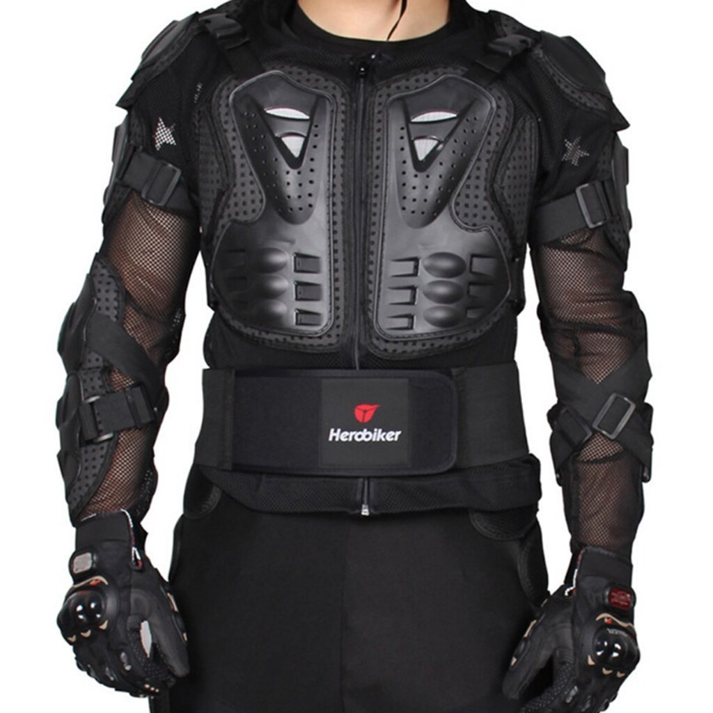 1 Suit Full Body Protector Armor Jacket Chest Protection Red L