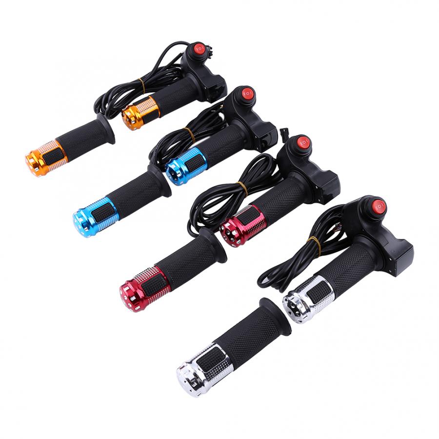 1 Paar 12-84V Universele Elektrische Fiets Scooter Twist Throttle Gashendel Met Led Spanning Display & Snelheid schakelaar E-Bike Onderdelen