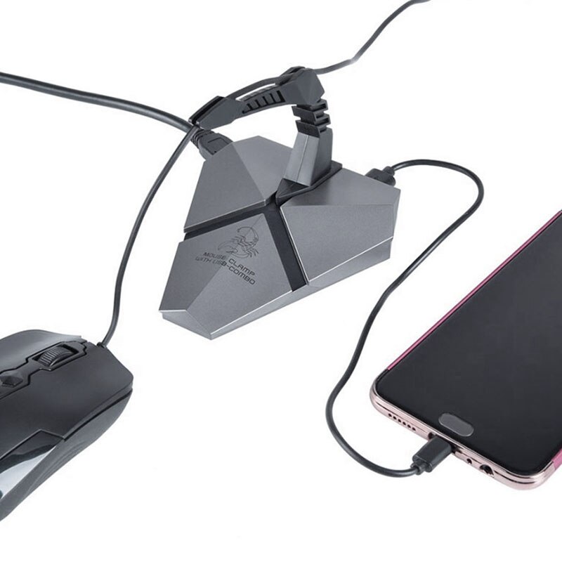 3-Port Usb 2.0 Mouse Cord Clip Wire Mause Mini Mouse Wire Holder Clamp Backlight Mouse Clip Usb Hub Splitter Card Reader Mouse