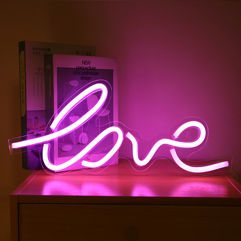 Liefde Neon Borden Led Neon Verlichting Voor Decor Paar Voorstelt Huwelijk Slaapkamer Beer Party Restaurant Room Wall Art Decoratie Lamp