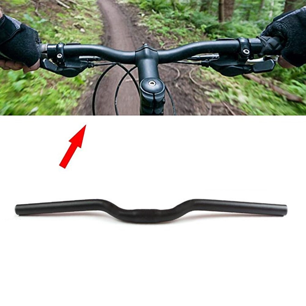 Alliage d'aluminium vtt montagne vélo pliant longue guidon vélo barre 25.4mm longueur facultative 480mm-580mm