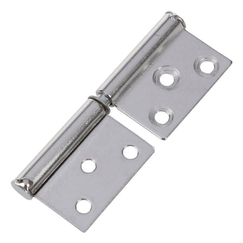 2pcs Silver Tone Stainless Steel Window Flag Door Hinges 6.1cm: Default Title