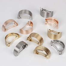 Ladies Solid Metal Hair Pins Girls Spring Clip Hair Stick Curved Hair Jewelry Hair Accessories Headwear Women Headdress