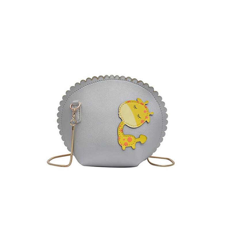 Mini Cartoon Cross Body Bag Kind PU Lederen Tas Kinderen Kleine Cartoon Schoudertassen meisjes schoudertas leuke #15: Grijs