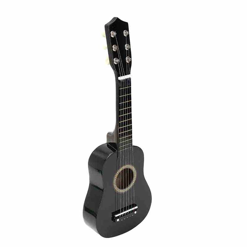 Mini 21 inch Wooden Acoustic Guitar Classical Guitar Musical Instrumental Starter Beginner Music Lovers Kids Musical Instruments: Black