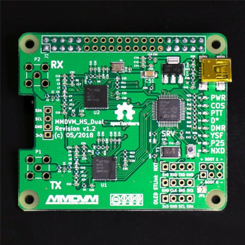 V1.3 MMDVM HS Dual Hat Duplex Hotspot P25 DMR YSF NXDN For Raspberry Pi MMDVM Duplex HotSPOT Modul
