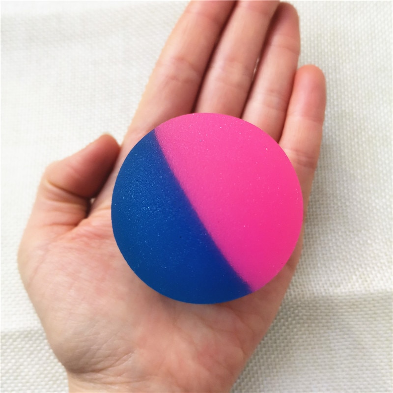 5.5cm kaksiväristä kumista pomppivaa palloa joustava himmeä lelu pomppupallot flipperit hauskoja ulkourheiluleluja lapsille lapsille