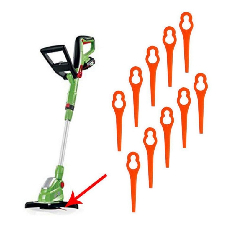 Cuchillas de plástico universales de repuesto, cortador de colgantes para Florabest, cortacésped inalámbrico, desbrozadora, accesorios para herramientas de jardín