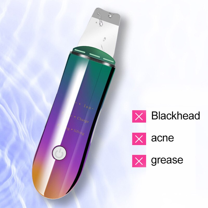 Ultrasonic Face Pore Cleaner Ultrasound Therapy Skin Scrubber Galvanic Ion Spa Beauty Device Facial Massager Face Lift Machine: Color