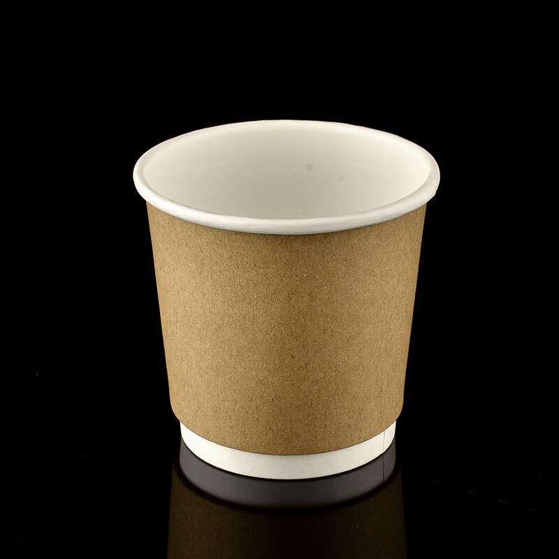 100pcs Net red 4oz 100ml small paper cups double layer dispsoable coffee cup birthday party favor milk tea beverage cup with lid: 100ml cup