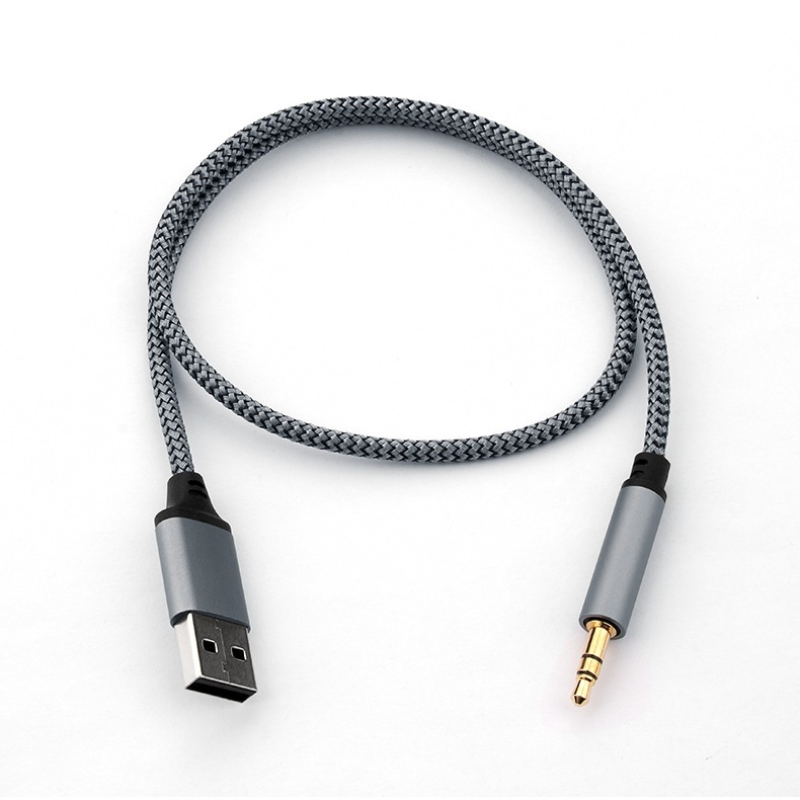 Usb  til 3.5mm hann lydkabel usb a  til 3 5 jack aux-adapter ledning hodetelefon høyttaler stasjonær pc tv bilstereo hjelpelydlinje