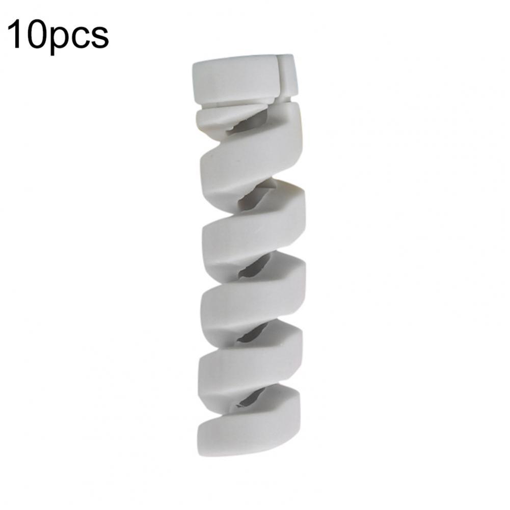 Protector de Cable para cargador, Protector ligero de silicona con en espiral, 10 piezas para línea de carga, Cable Universal suave para línea de carga: Grey