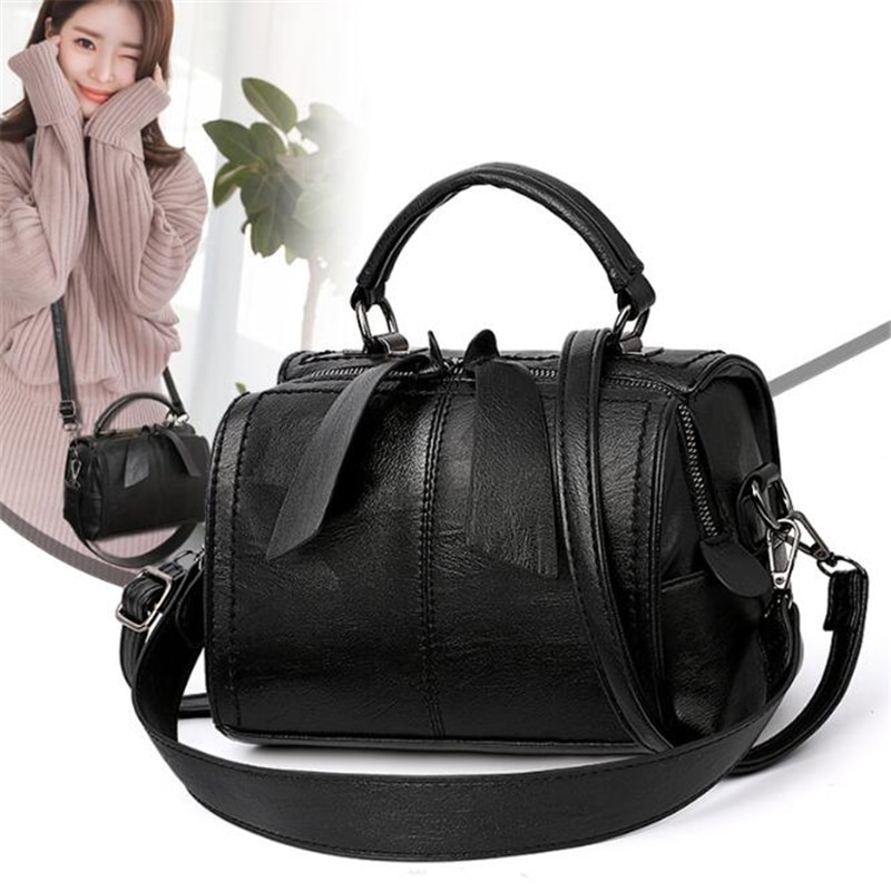 Women Leather Crossbody Bag Small Messenger bags Lady Cute Handbags Girls Shoulder Bag bolsas Sac A Epaule Black Brown