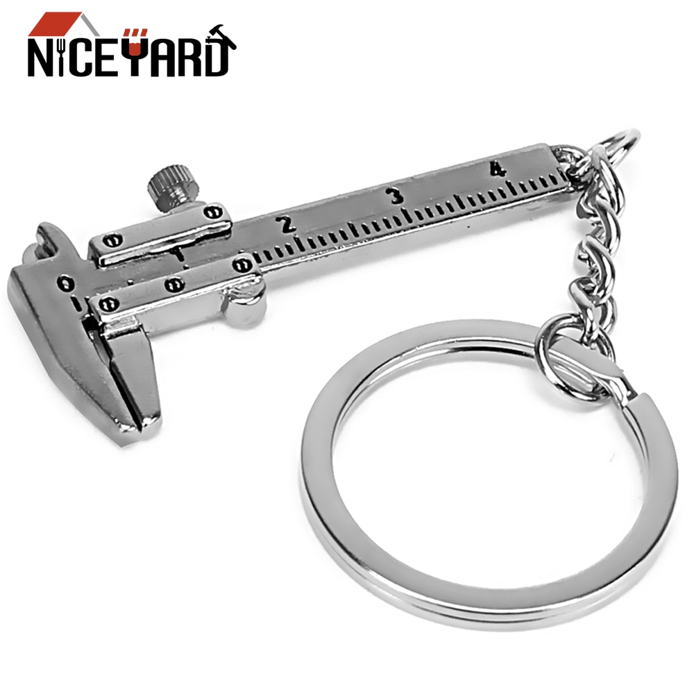 Niceyard Sleutelhangers Mode-sieraden Schuifmaat Sleutelhanger Auto Sleutelhangers Auto-Styling Metalen