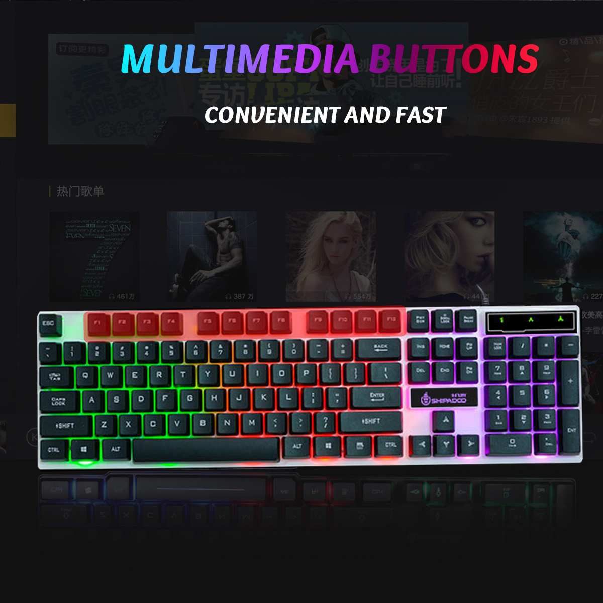 USB Wired 104Key RGB Backlit Wired Mechanical Gaming Keyboard and 1600DPI Gaming Mouse Set for PC Laptop MacTV Office Supplies