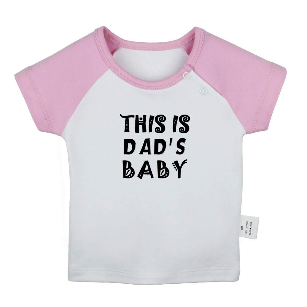 Idzn Nieuw Dit Is Papa &#39;S Baby Fun Art Gedrukt Baby Jongens T-shirts Leuke Baby Meisjes Korte Mouwen T-shirt pasgeboren Katoenen Tops Kleding: BabyCP7734D / 0-6M