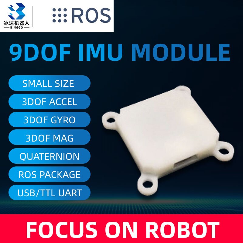 Ros robot 9 dof mems imu sensor ttl seriel usb port interface modul gyro accel magnetisk ahrs