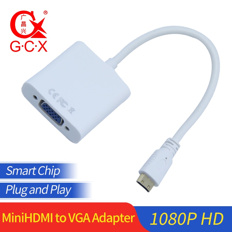 Mini HDMI to VGA Converter Cable Male To Female 1080P Mini HDMI Video Adapter For PC TV Box Projector