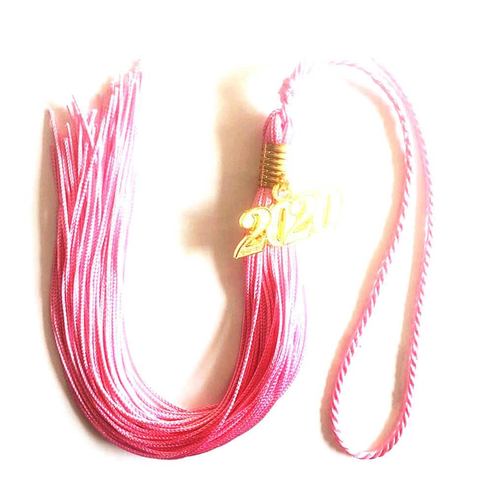 Graduation Hat Tassel DIY Decoration Fringe Academic Hanging Ceremonies With Charm Party Craft Making Accessories Pendant: Pink