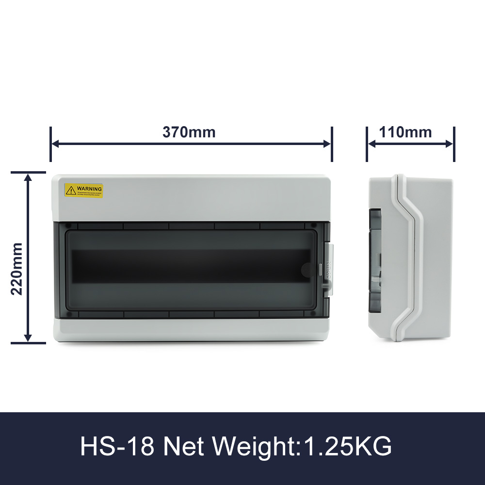 IP65 Outdoor Waterproof Electrical Distribution Box HS-4/6/9/12/15/18/24/36 Way Circuit Breaker MCB Power Junction Box: MULTI