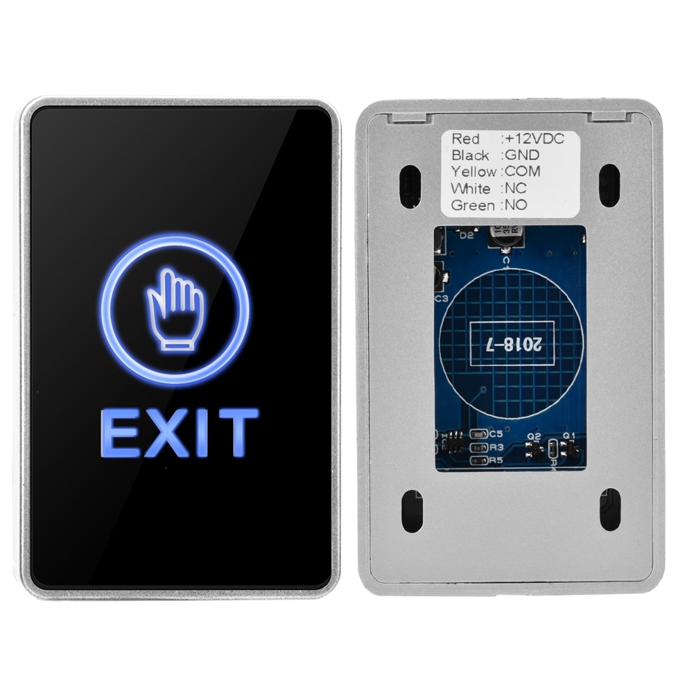 Pannel NO NC COM Exit LED Light Access Control Switch Button Touch Sensor Access Control Switches With Screws For Home Security